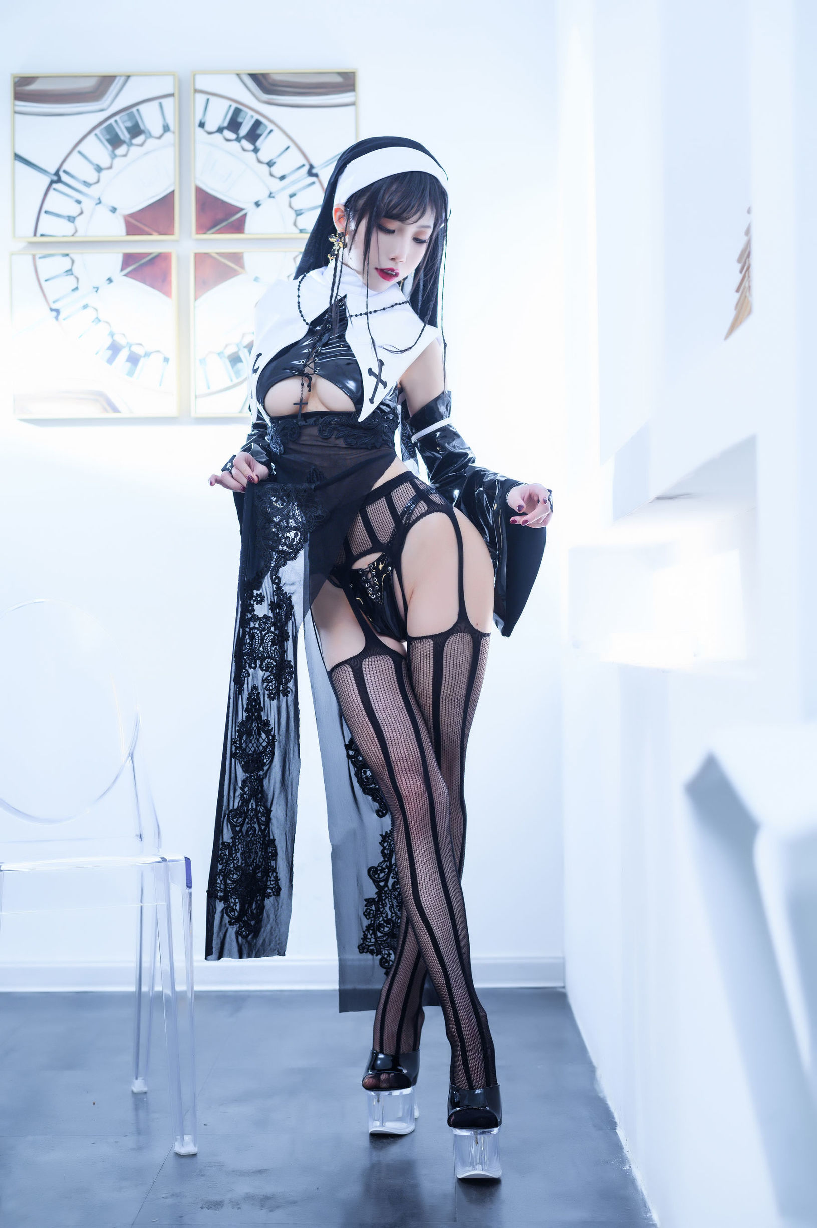 [Cosplay写真]动漫博主水淼aqua修女插图9